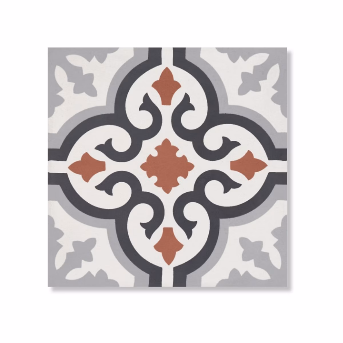Carreau de ciment véritable Lyas 20 × 20 × 1 – 6 cm (lot de 0,48 m²), RO'MA NATURE