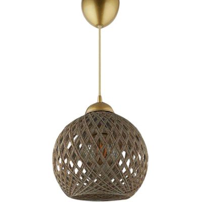 Suspension en plastique et coton chandelier (Argenté)