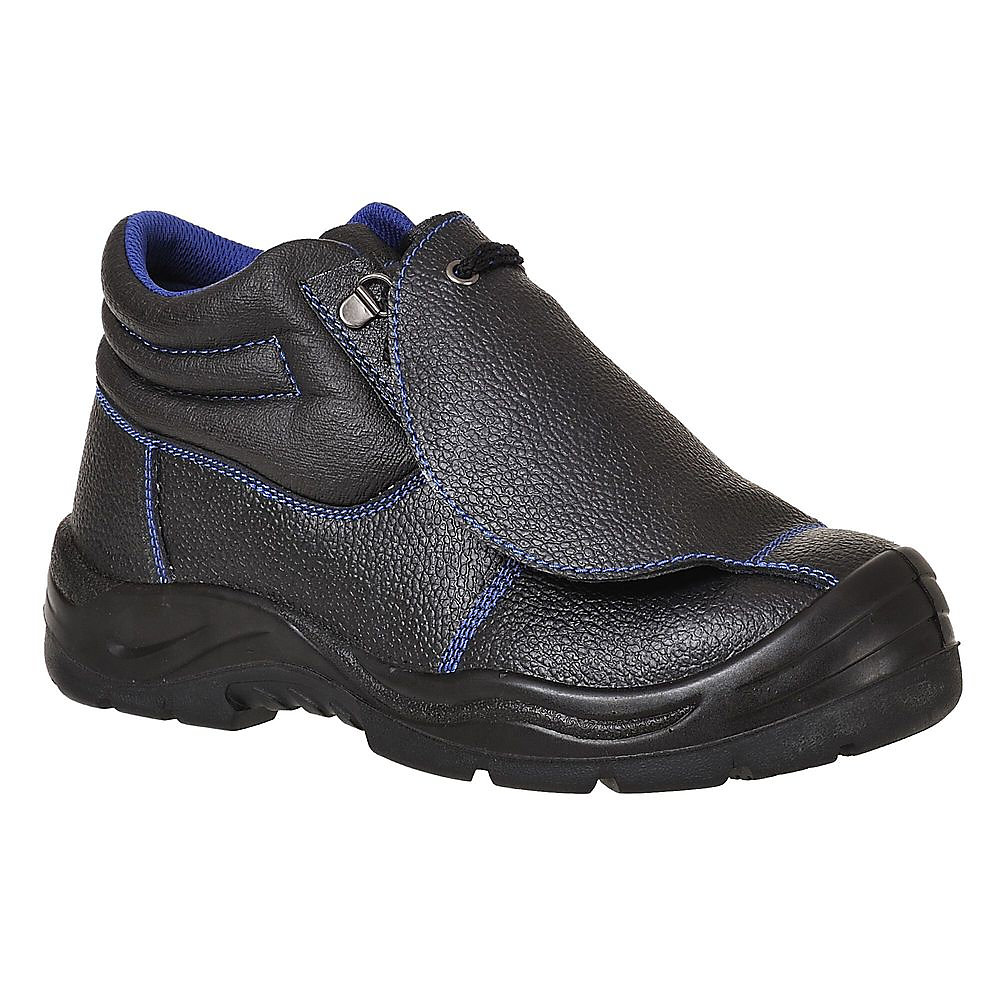 Chaussures de sécurité et chaussettes – Chaussures de sécurité soudeurs montantes Portwest S3 SRC HRO Metatarsal Steelite Noir / Bleu 41