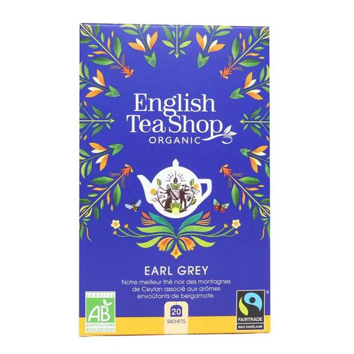 Jardin adapté：Thé noir bio Earl Grey English Tea Shop - 20 sachets