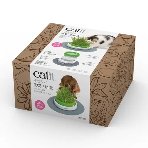 Inspiration jardin:Pot de culture pour herbe à chat blanc/vert Cat-it Senses 2.0
