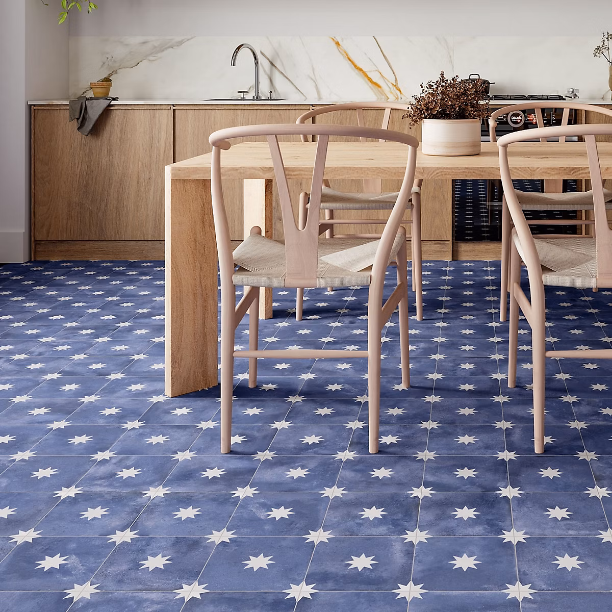 Carrelage Imitation Carreaux de Ciment Bleu Étoile STAR 44x44 Navy – Les Carreaux de Jean