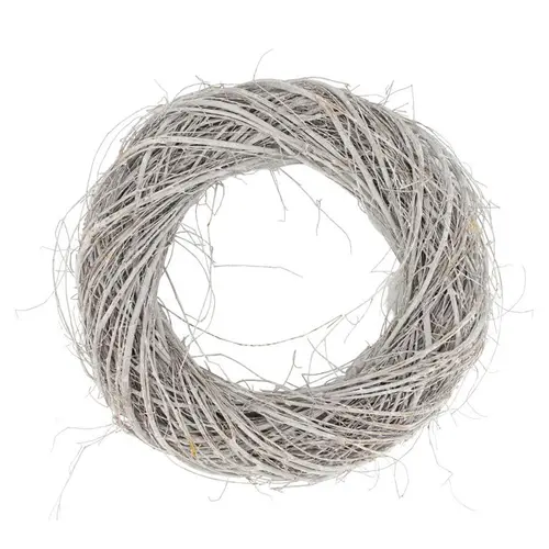 Confort extérieur:Couronne ronde en bois de saule blanc - Ø 38 x 7 cm