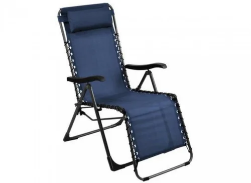 Un atout pour vos extérieurs:Fauteuil relax basculant, graphite et bleu, PROLOISIRS NEO