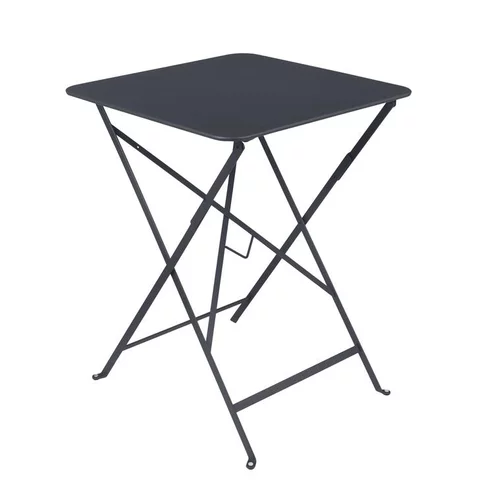 Facile pour le jardin:Table pliante Bistro coloris carbone en acier Fermob - 57 x 57 x 74 cm