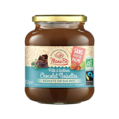 Espace vert moderne:Pâte à tartiner bio chocolat noisettes allégée en sucre - 350 g