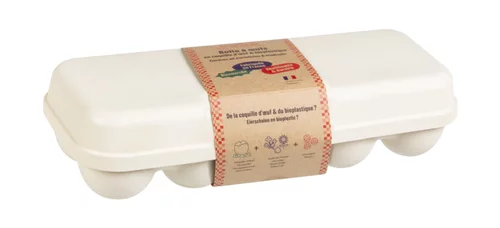Pour profiter pleinement de l’extérieur:Boîte de 10 oeufs Coquille Naturel coloris beige Ah Table ! - 120 g