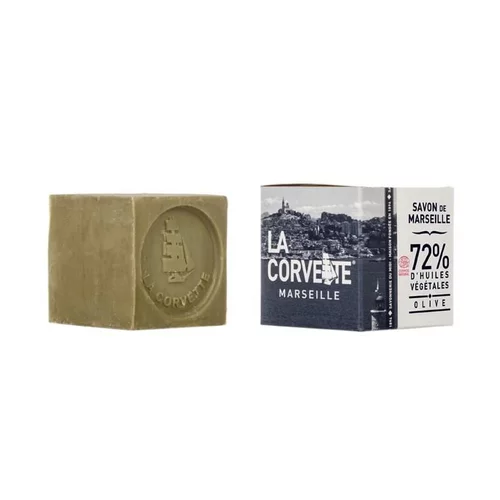 Jardin quotidien:Cube de savon de Marseille olive Boîte 100 g