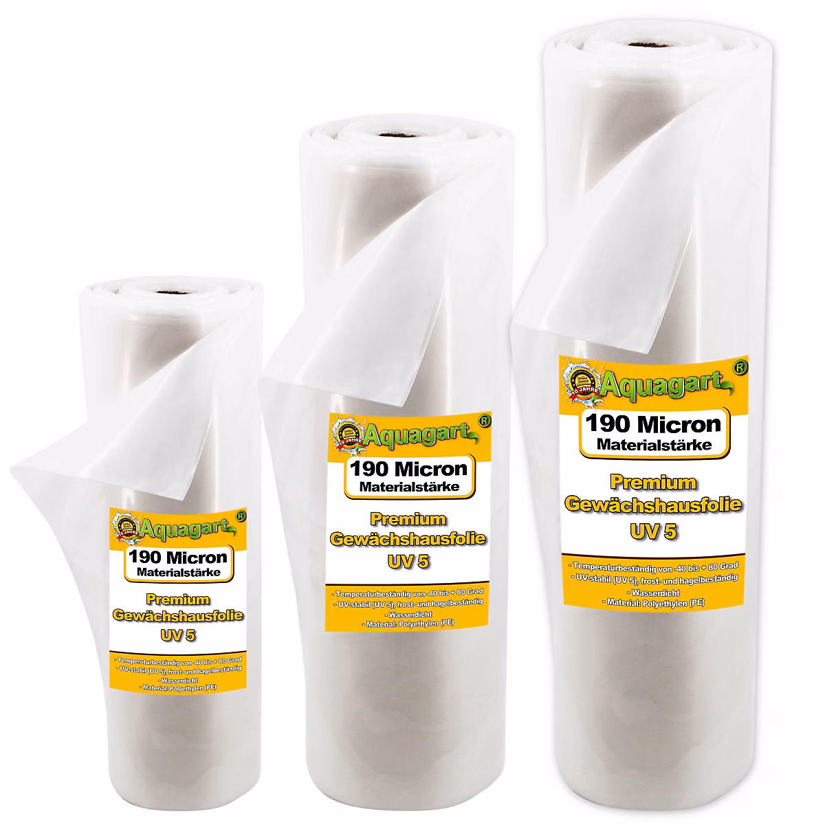 18 m film de jardin – film de serre, UV 5 film de couche froide, 6 m de large Aquagart
