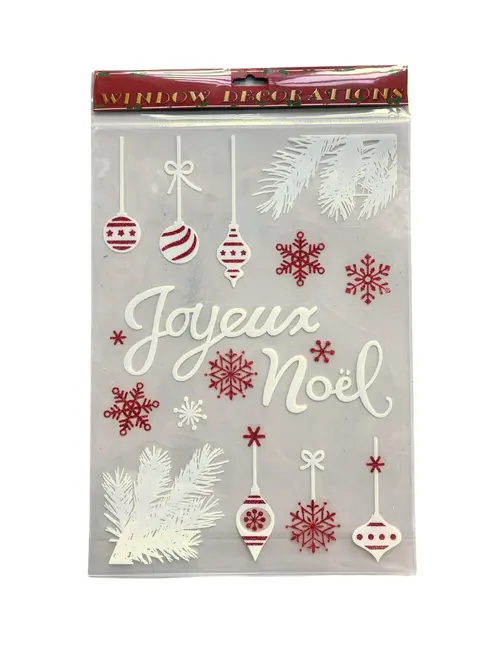 Jardin et confort:Sticker argent et blanc traîneau du Père Noël - 28,5 x 40 cm