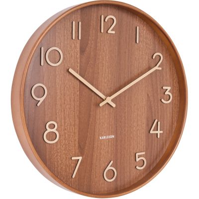 Horloge en bois Pure 40 cm (Bois foncé)
