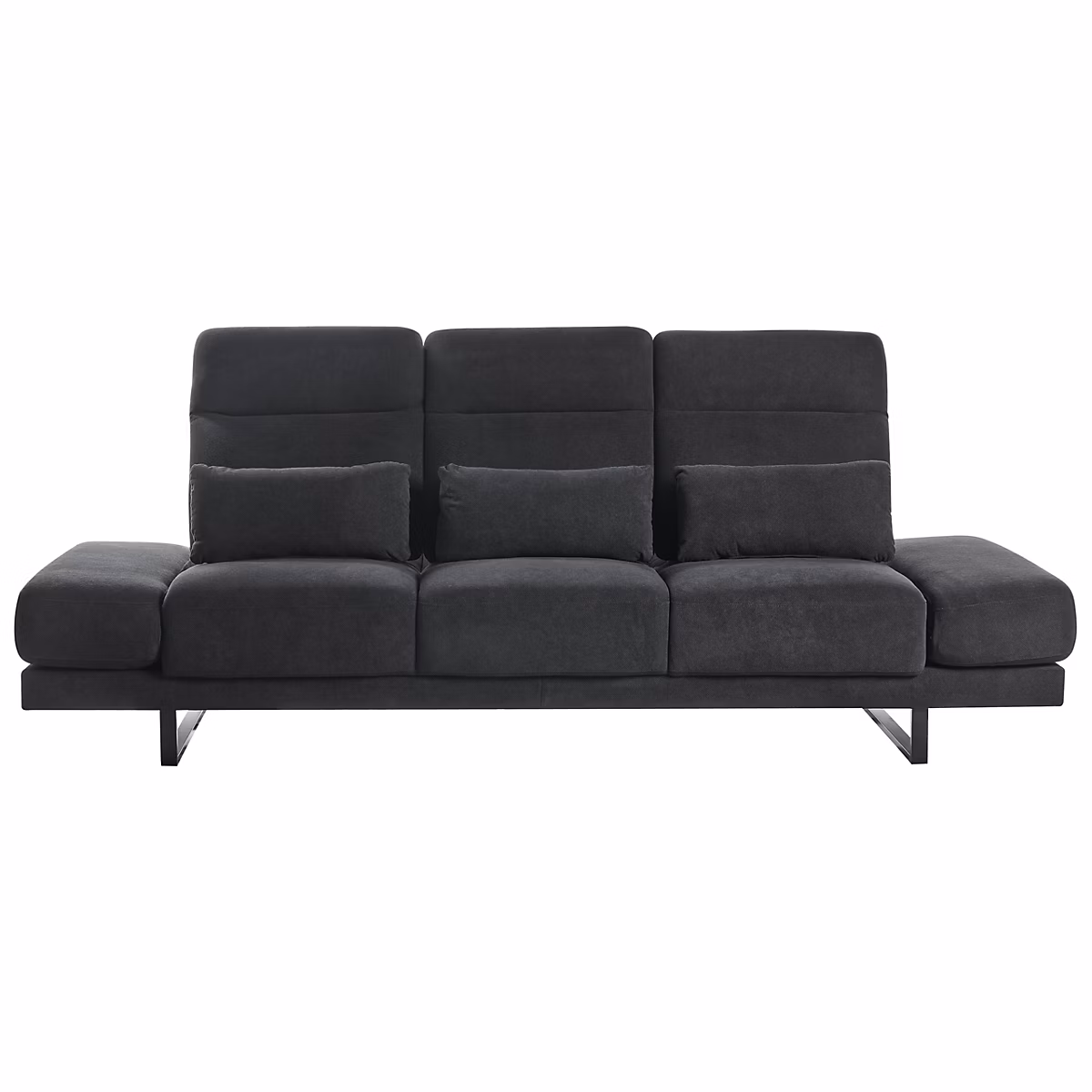 Canapé 3 places IKAST Tissu Noir – Réf. TKLBEITKO2868834668