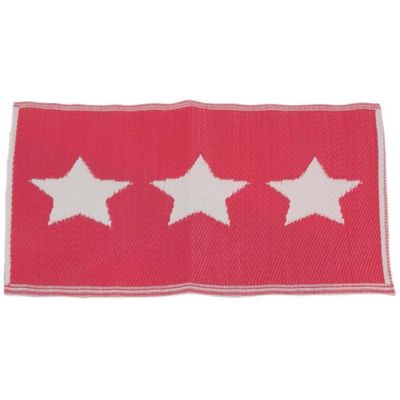 Tapis déco étoile (Rose)