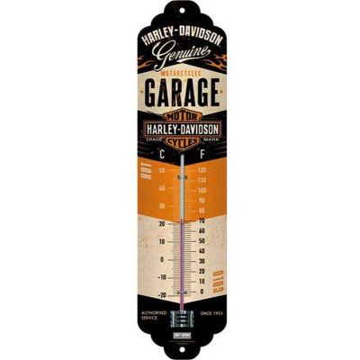 Thermomètre en métal Pub 28 x 6.5 cm (Harley Davidson Garage)