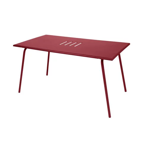 Un atout pour le jardin：Table de jardin coloris piment Monceau Fermob - 146 cm