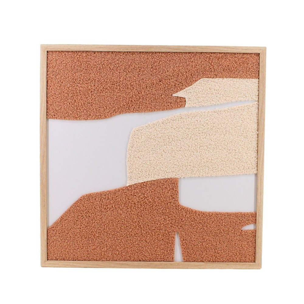 Cadre déco tissu bouclette 50 × 50cm