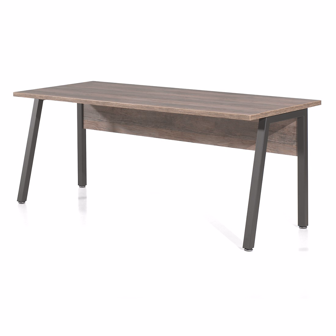Bureau professionnel droit 150 cm SOON Chene vieilli et noir Design robuste – Réf. GMZBYUNBL9712501398