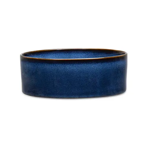 Solution extérieure：Gamelle pour chien en grès coloris bleu nuit Reactive Glaze Scruffs - 19 x 19 x 8 cm