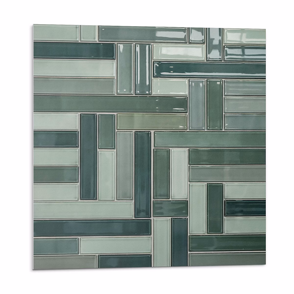 Carreau Vinyl Adhésif Wallfluent 20 × 20 cm Mosaïque Rectangulaire 20 pièces