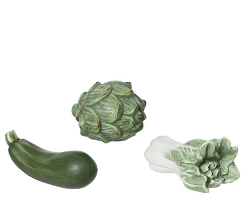Pour votre jardin：Légume décoratif en terre cuite vert - 9 x 8 x 15 cm
