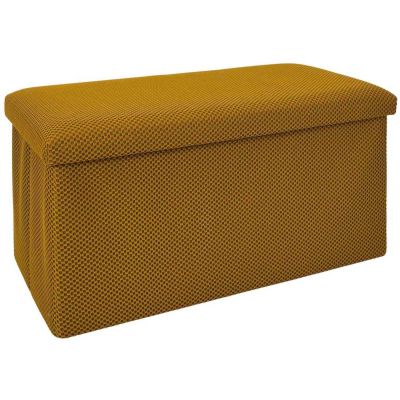 Coffre banc pliable en tissu Atome (Jaune)