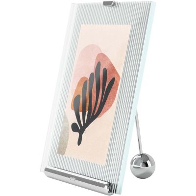 Cadre photo en verre strié Flute (Chrome)