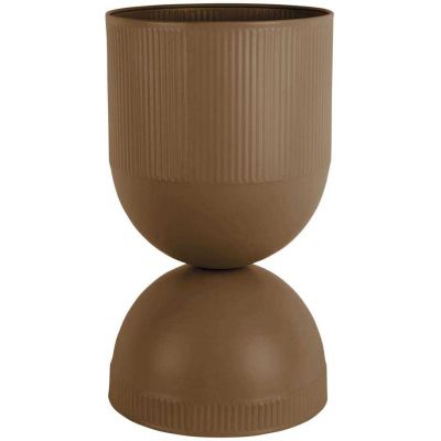 Cache pot en métal réversible Tonar (Marron - L)