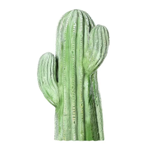 Utile dehors：Statue en béton ciré vert Hairie Grandon Cactus petit modèle - 34 cm