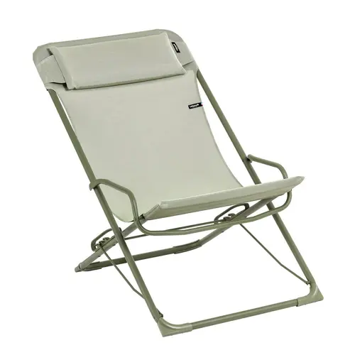 Bien utile au jardin:Transat transaswing colorblock Lafuma coloris vert en acier - 60 x 83 x 91 cm