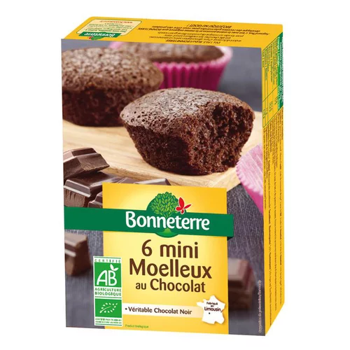 Sélection extérieur:6 mini moelleux au chocolat noir 200 g
