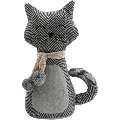 Bloc porte en tissu Chat (Gris)