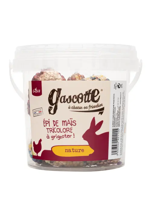 Style jardin:Épis de maïs tricolore pour poules et lapins à grignoter Gasco - 240 g