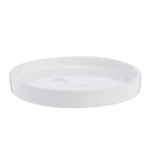 Pour compléter votre espace extérieur:Soucoupe Subly en céramique blanc émaillée - Ø 15 x 2 cm