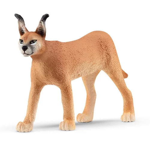 Pour vivre dehors:Femelle caracal multicolore Schleich - 11 cm