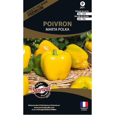 Graines potagères premium poivron (Polka)