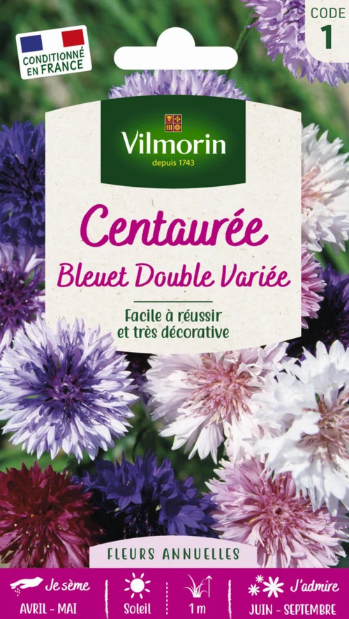 Extérieur équipement：Centaurée Bleuet Double Variée Vilmorin - graines à semer
