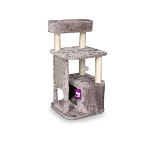 Idée pratique:Arbre à chat avec panier et griffoir coloris cappuccino Little Rock Petrebels - 99 cm