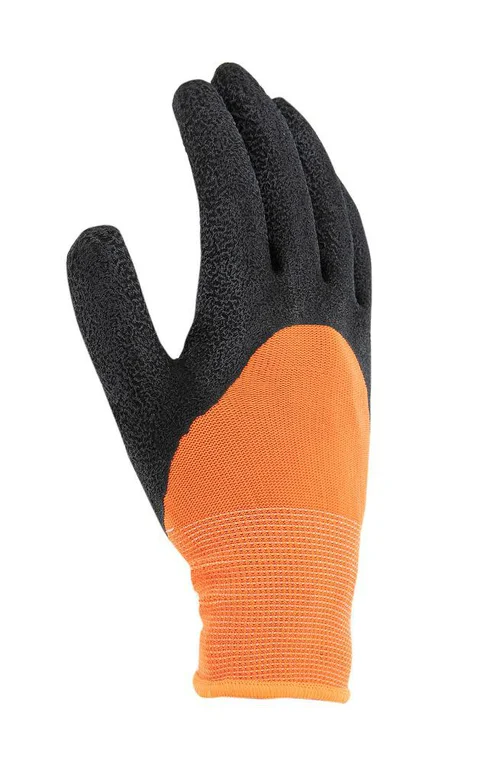 Jardin et pratique:Gant de jardinage orange et noir Instant nature - Taille 10