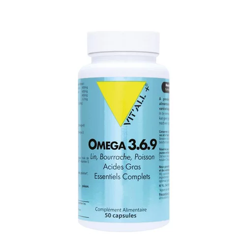 Pour votre projet：Omega 3-6-9 vit’all + en format de 50 capsules