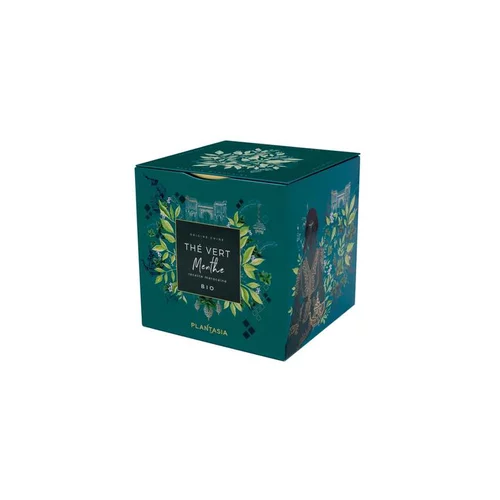 À découvrir pour l’extérieur:Thé vert à la menthe bio 24 sachets en boite cube métal