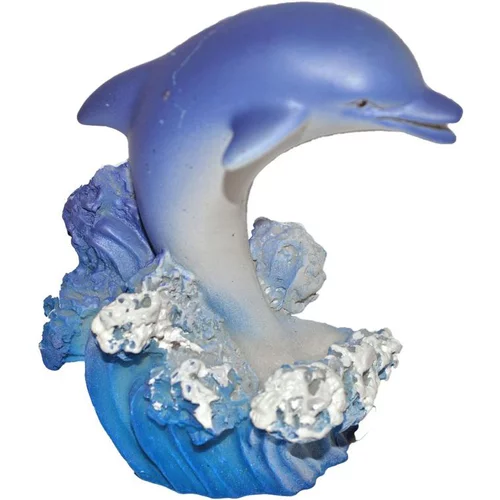 Choix nature：Décoration pour aquarium en résine coloris bleu statuette dauphin