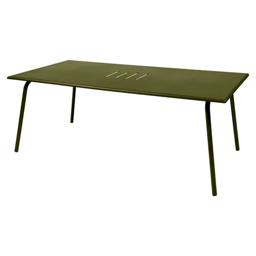Jardin facile：Table Monceau coloris vert en acier Fermob - 194 x 94 cm
