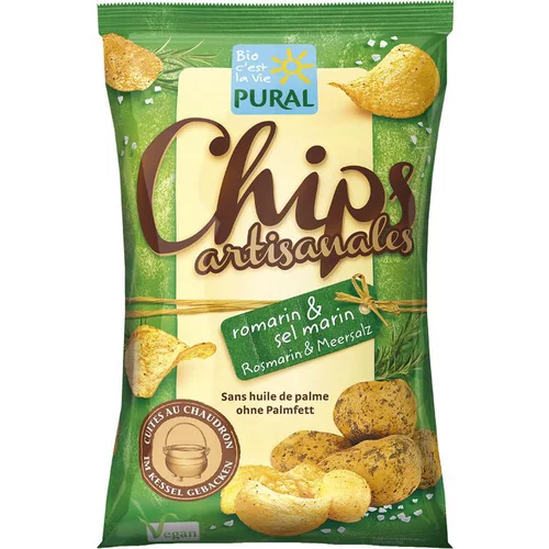 Malin jardin:Chips artisanales au romarin et sel marin – 120 gr