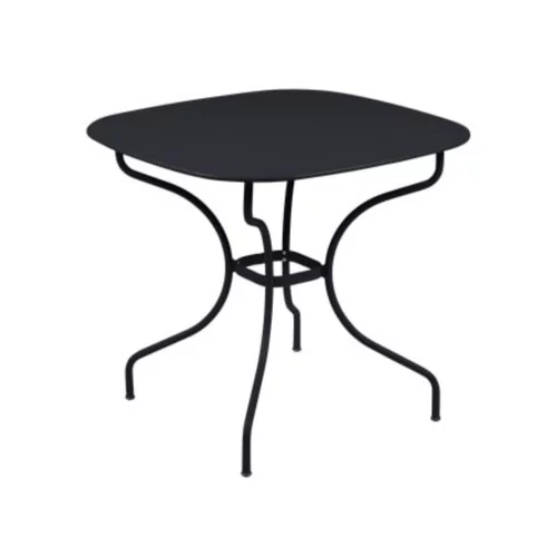 Pour vos espaces:Table carronde en acier coloris carbone Opéra Fermob - 82 x 82 x 74 cm
