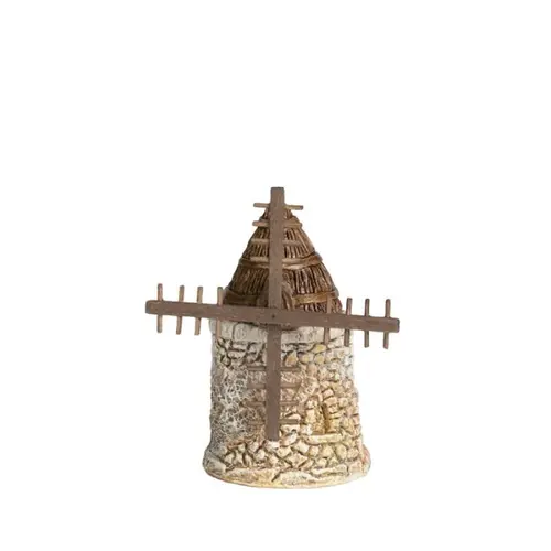Une solution adaptée à l’extérieur:Accessoire de crèche de Noël moulin n°2 Santons Escoffier - 6 x 6 x 10 cm