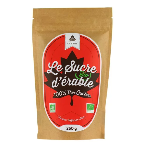 Malin extérieur:Sucre d'érable bio Le Bio Monde - 250 g