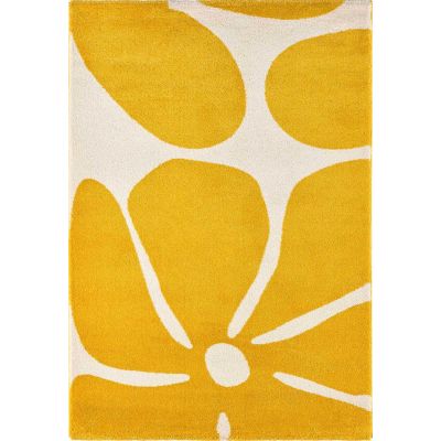 Tapis intérieur à poils longs Swing 385 jaune (80 x 140 cm)