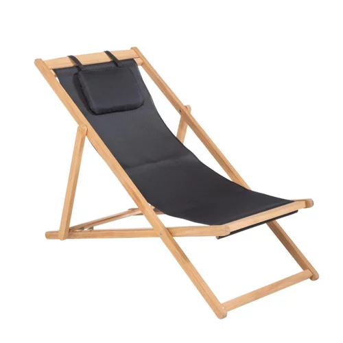 Utile pour l’extérieur:Chilienne noire et teck Flore - 60 x 105 x 88 cm