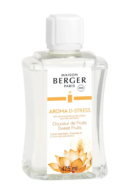 Jardin en extérieur:Recharge pour diffuseur électrique senteur d-stress Maison Berger - 475 ml