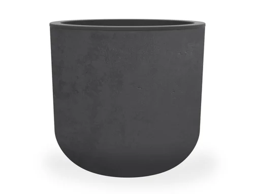 Jardin nature:Pot en polypropylène coloris gris anthracite Eda Basalt Up - Ø 48,5 x H 46,2 cm